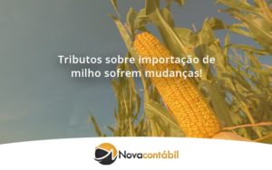 Tributos Sobre Importação De Milho Sofrem Mudanças! Nova - Nova Contábil Digital